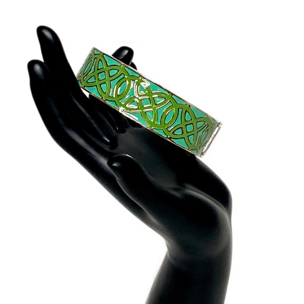 Stella and Dot Eleanor Enamel Deco Bangle Bracelet